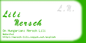 lili mersch business card